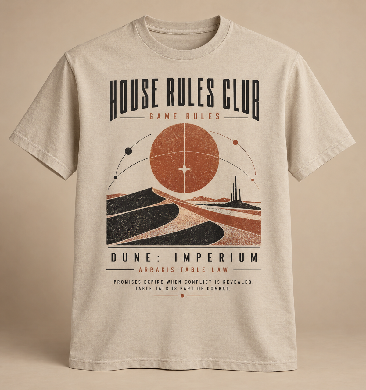 Dune Imperium Arrakis Table Law t-shirt mockup