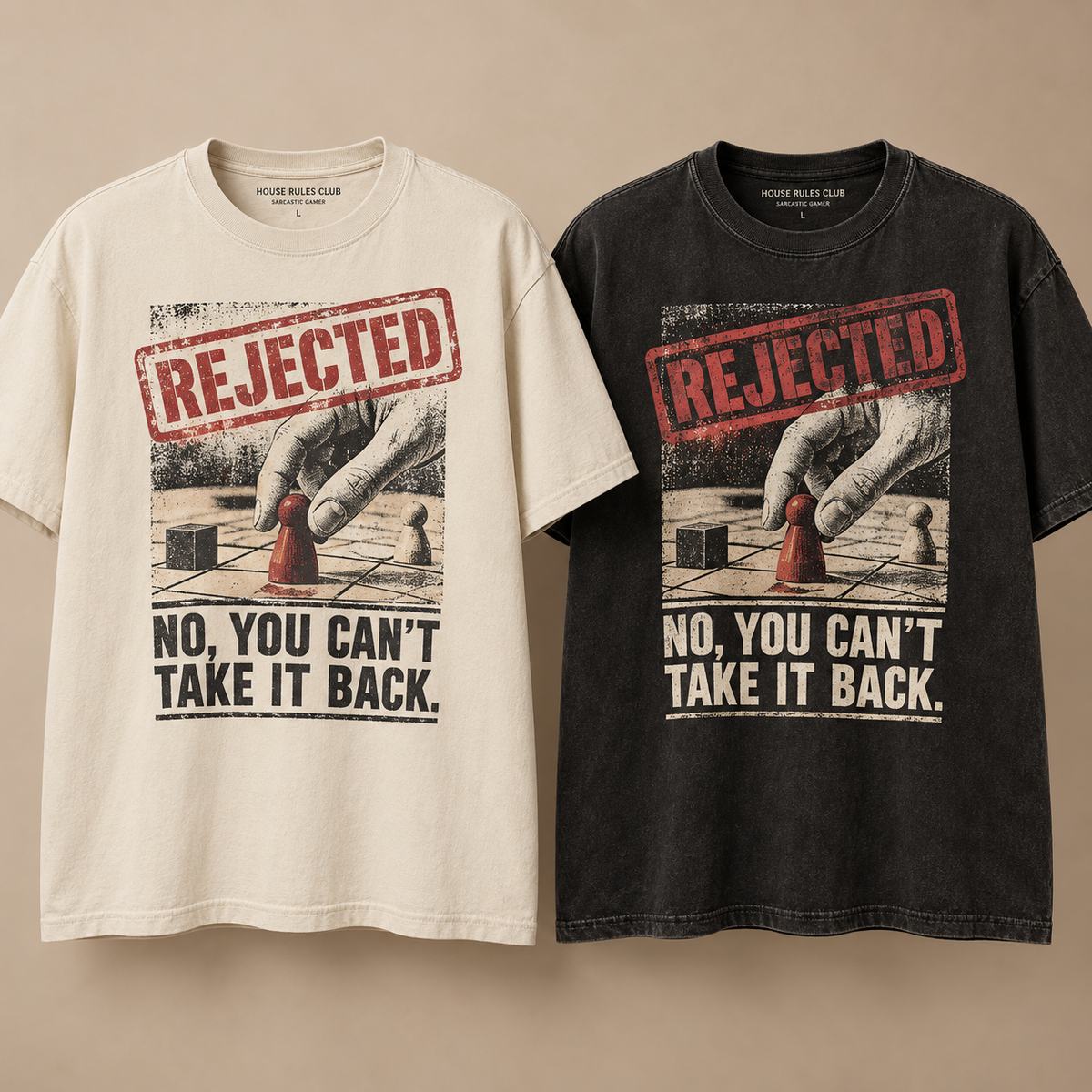 No Takebacks T-Shirt concept mockup