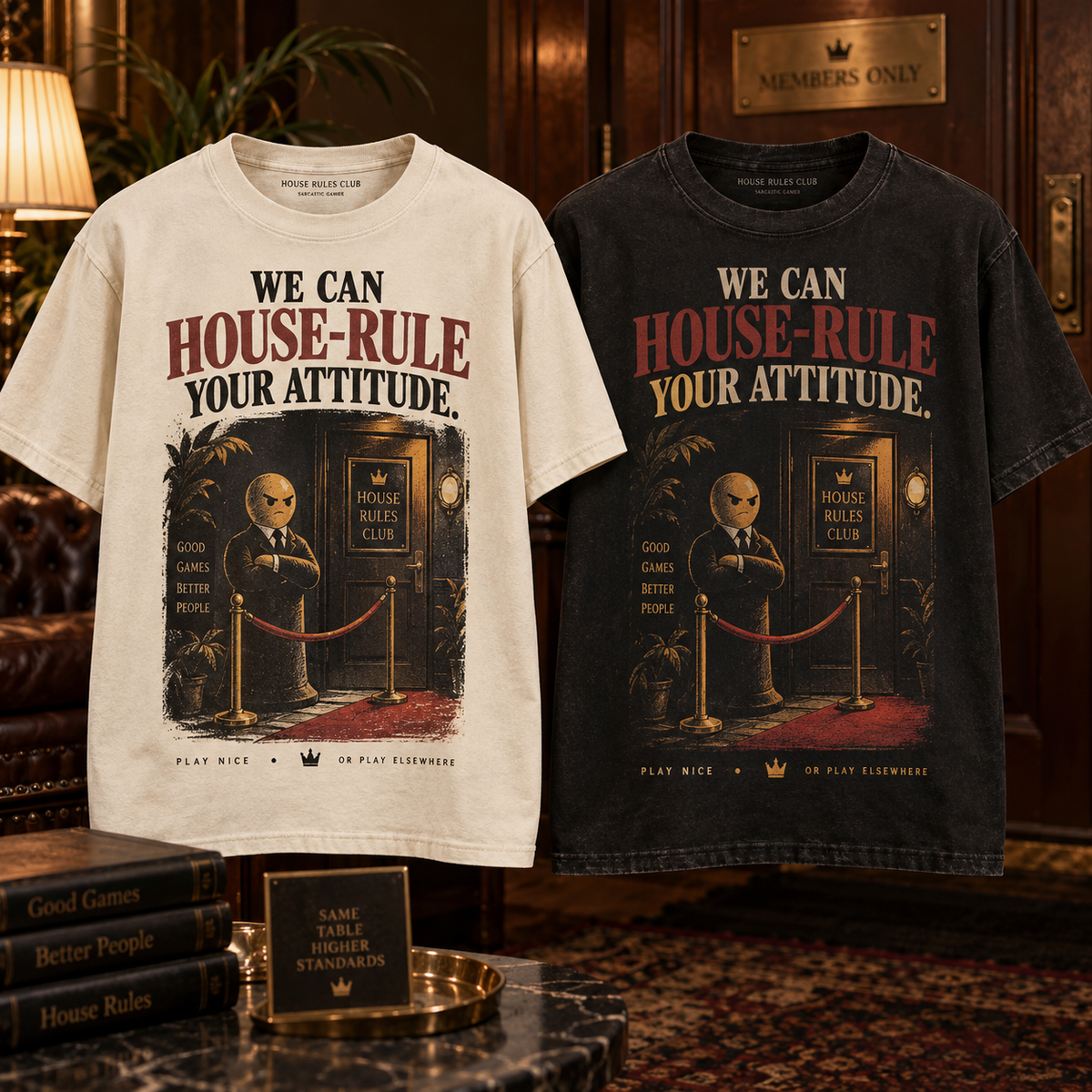 House-Rule Your Attitude T-Shirt concept mockup