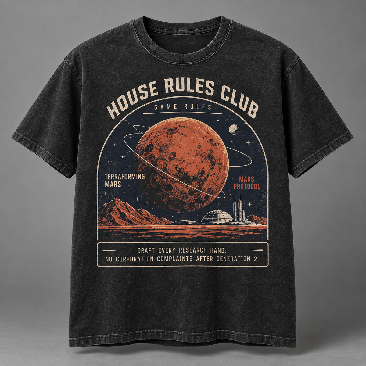 Terraforming Mars Mars Protocol t-shirt mockup