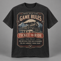 Ticket to Ride Rail Policy t-shirt mockup