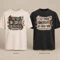 Did You Forget? It's Your Turn T-shirt mockup in Natural/Cream and Washed Black