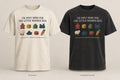 Little Wooden Bits T-shirt mockup in Natural/Cream and Washed Black